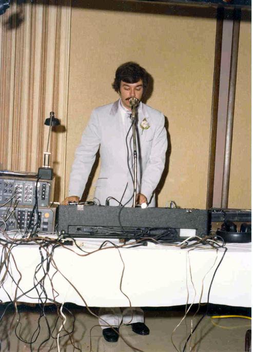 DJ Don Tilford Playing at a Wedding Reception with Full Sound and Lighting